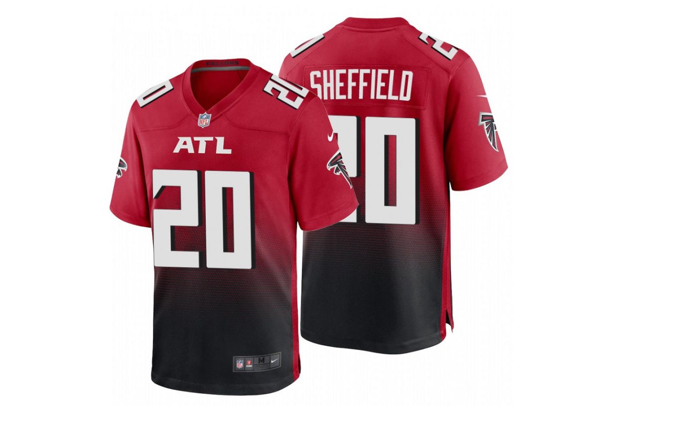 Men Atlanta Falcons #20 Kendall Sheffield Nike Red Game NFL Jersey